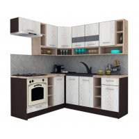 Bucatarie de Colt COSSY NEW 180-200 ST. Wenge / Decor K010